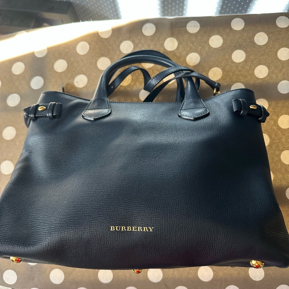 Burberry  Blue Leather Tote